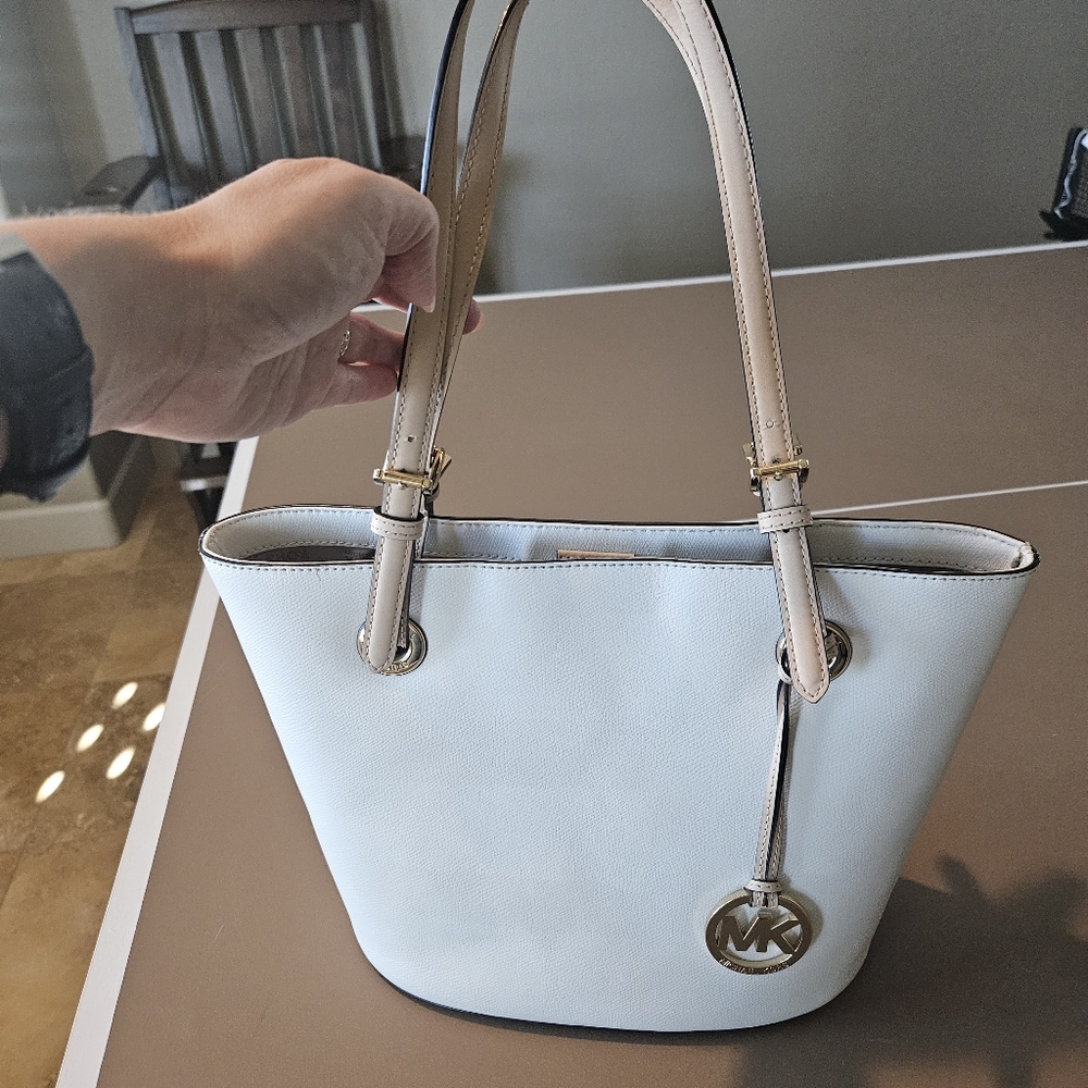Michael Kors Structured White Tote Bag